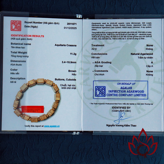 Vòng Trầm Hương Hạt Lách | Trầm Tốc Bông Tự Nhiên Lâu Năm